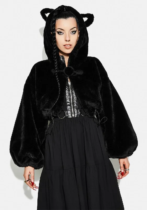 Women's Festive Attire Cat Ears Short Coat