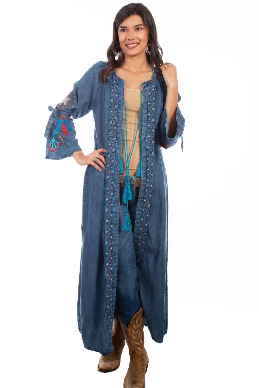 Women's Holiday Attire Scully Womens Denim 100% Cotton Dream Catcher Duster