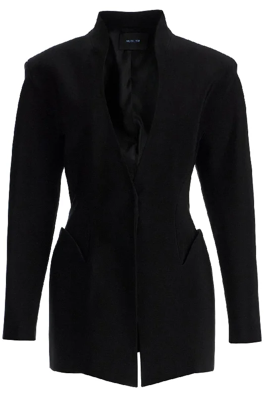 Women's Professional Garments Mugler Women's Short  V-Neck Jacket With Contemporary Design