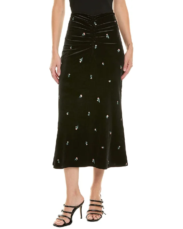 Women's Clothing For Travel WeWoreWhat Ruched Midi Skirt