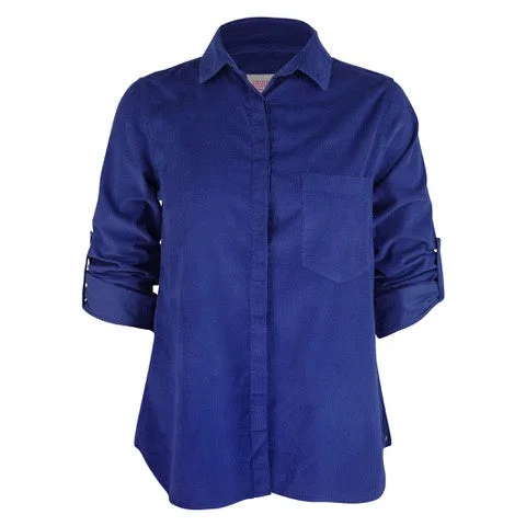 Women's Outerwear Clothing Heather ls classic button shirt royal