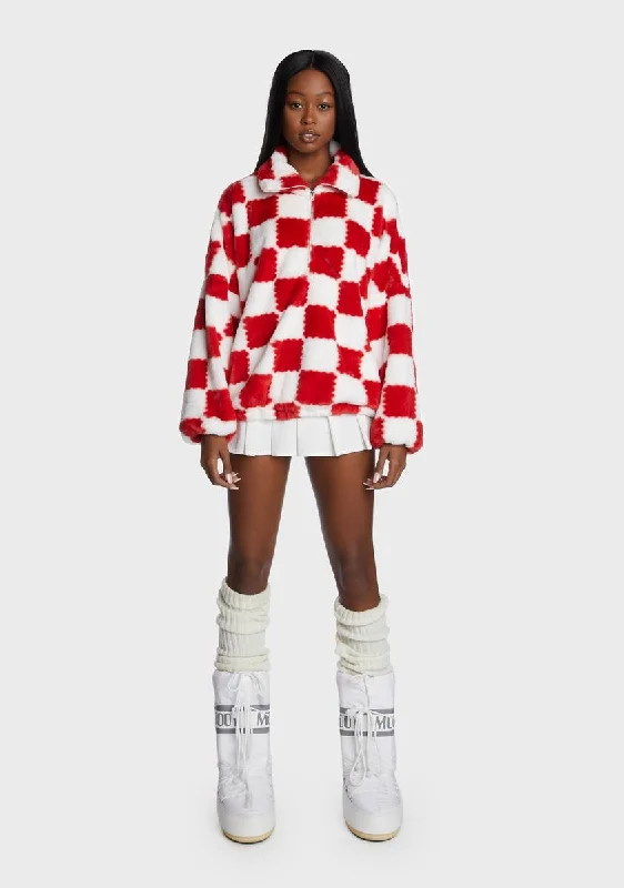 Sustainable Women's Clothes The Need For Speed Checkered Jacket