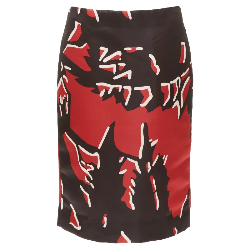 Women's Clothes And Garments Marni Abstract Print Mid Waist Knee Length Skirt