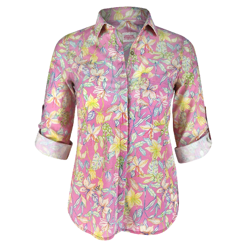 Modern Women's Outfit Kelly CB Yellow Hibiscus Shirt