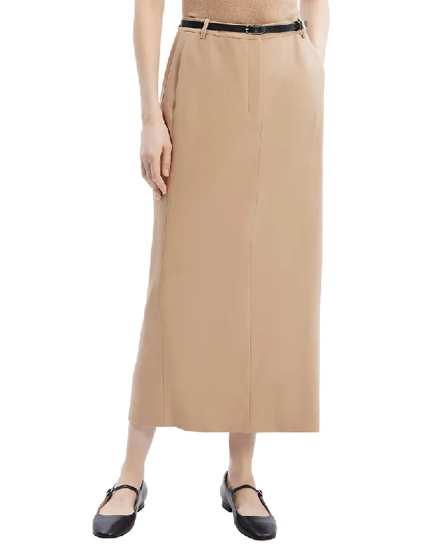 Women's Professional Outfit Theory Maxi Trouser Wool-Blend Skirt