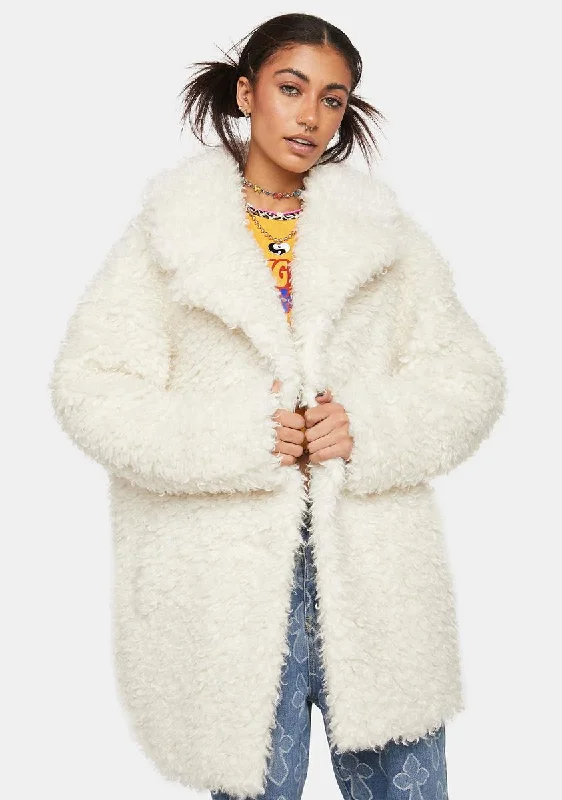 Women's Evening Attire Jackie Faux Fur Coat