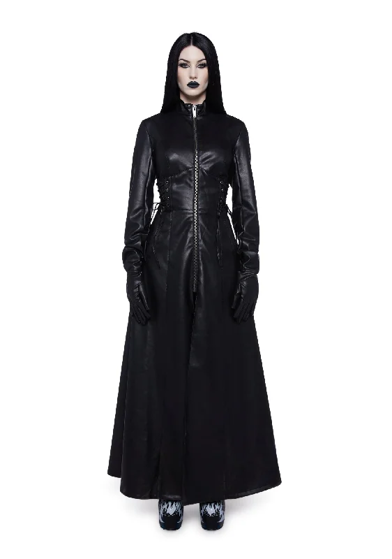 Stylish Women's Outfit Eerie Enchantment Trench Coat