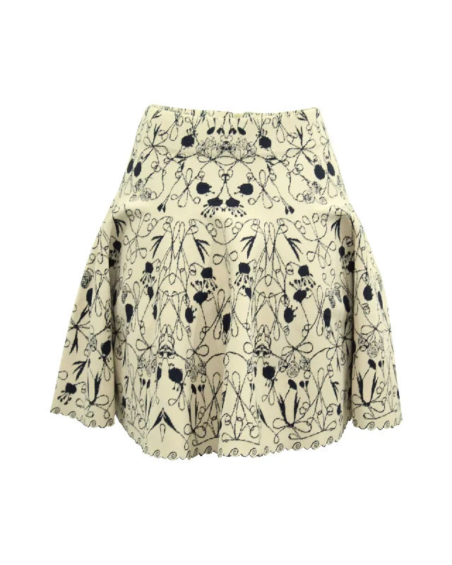 Casual Garments For Women Alaia Printed Skirt in Multicolor Viscose