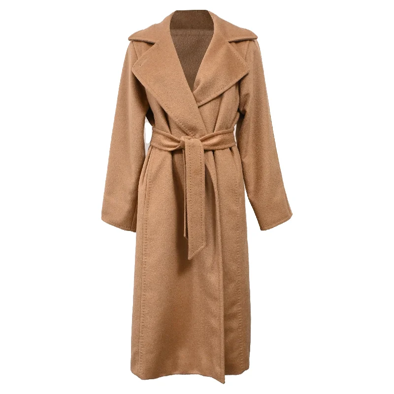 Women's Cozy Clothes Max Mara Manuela Belted Coat in Brown Camel Hair