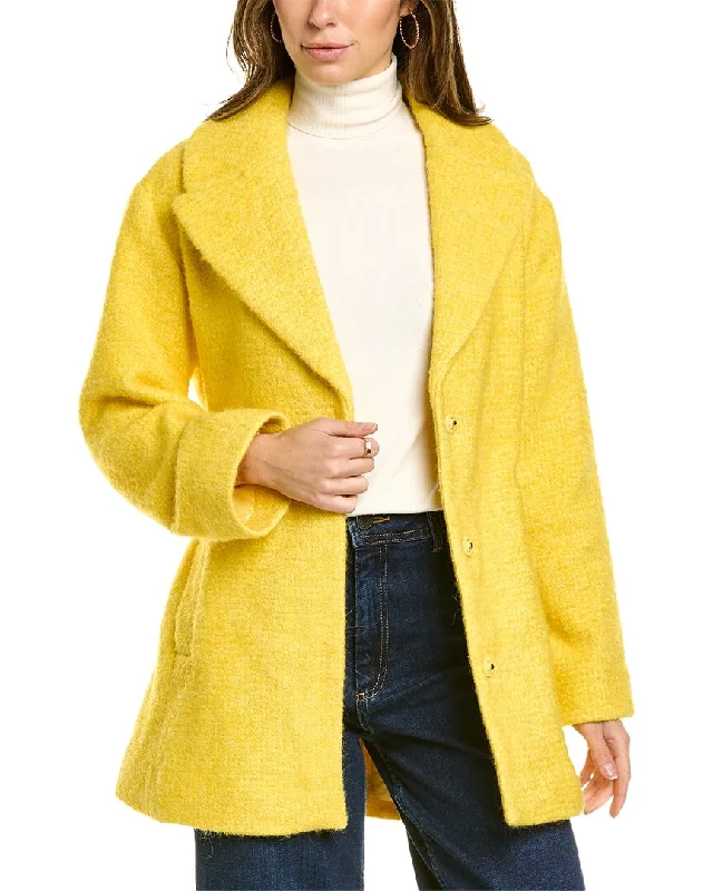 Women's Comfortable Lounge Attire Boden Brushed Belted Wool & Alpaca-Blend Coat