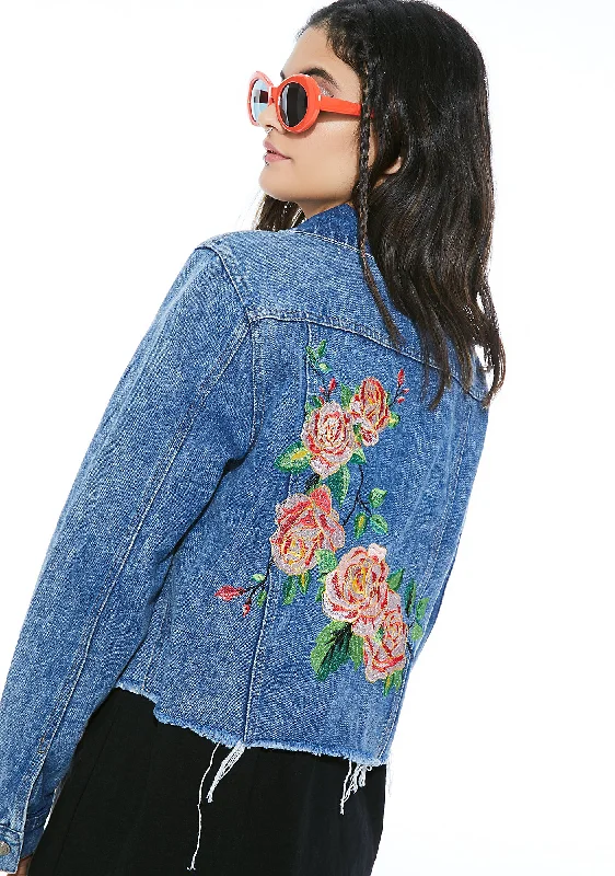 Women's Romantic Outfit Sweet Sorrow Denim Jacket