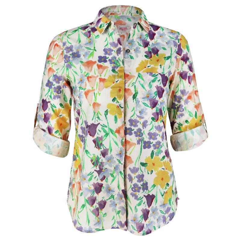 Women's Evening Wear Outfit Kelly CB Mauve Floral Shirt