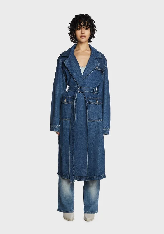 Women's Vacation Outfit Bandit Denim Trench