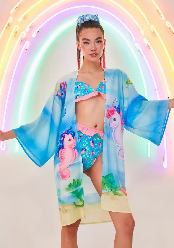 Women's Apparel Aquatic Soul Chiffon Kimono