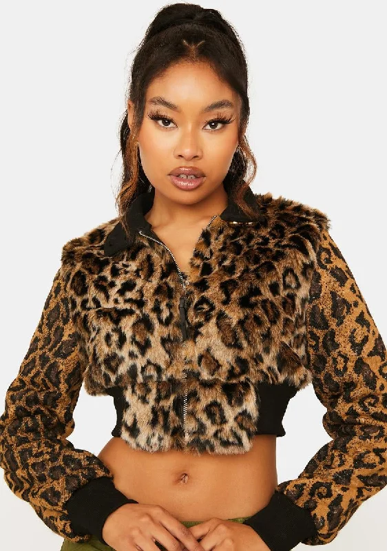 Women's Fashion Clothes Untamed Leopard Print Jacket