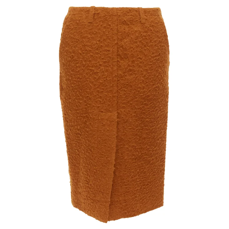 Women's Resort Attire Marni Textured Alpaca Silk Pocketed Front Slit Pencil Skirt