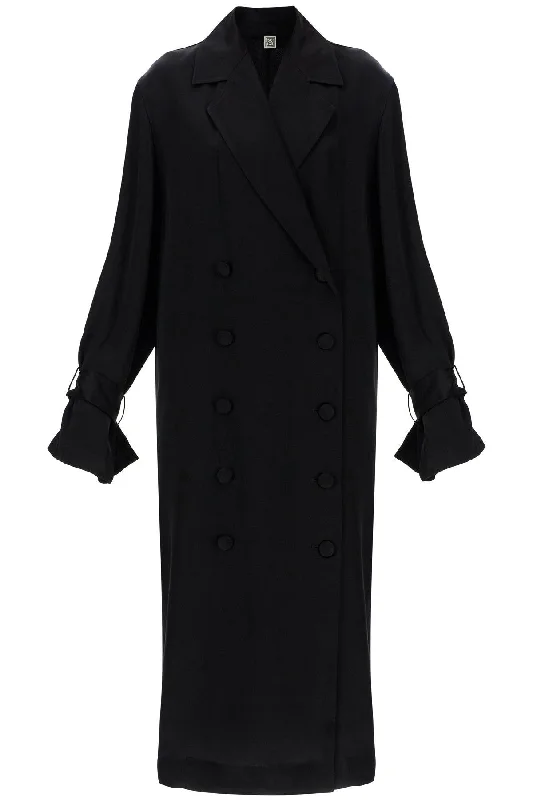 Women's Transitional Clothes Toteme Women's  Satin Viscose Trench Dress