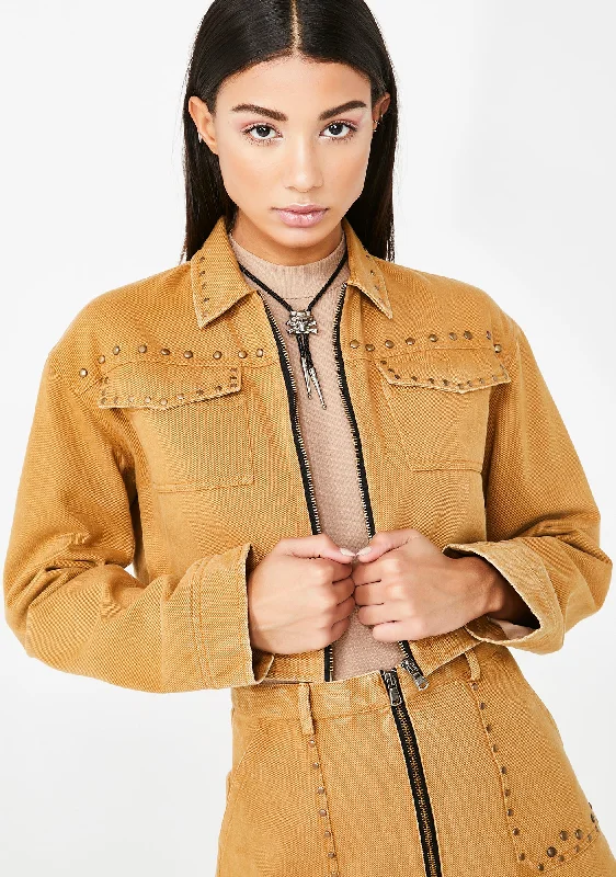 Luxury Women's Clothes Twill Jacket