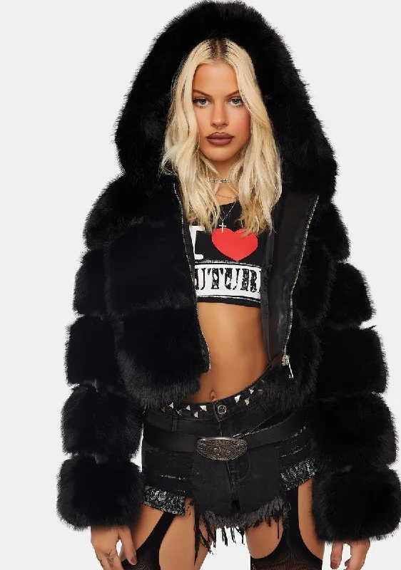 Women's Clothing Outfit Set Gracelle Faux Fur Jacket