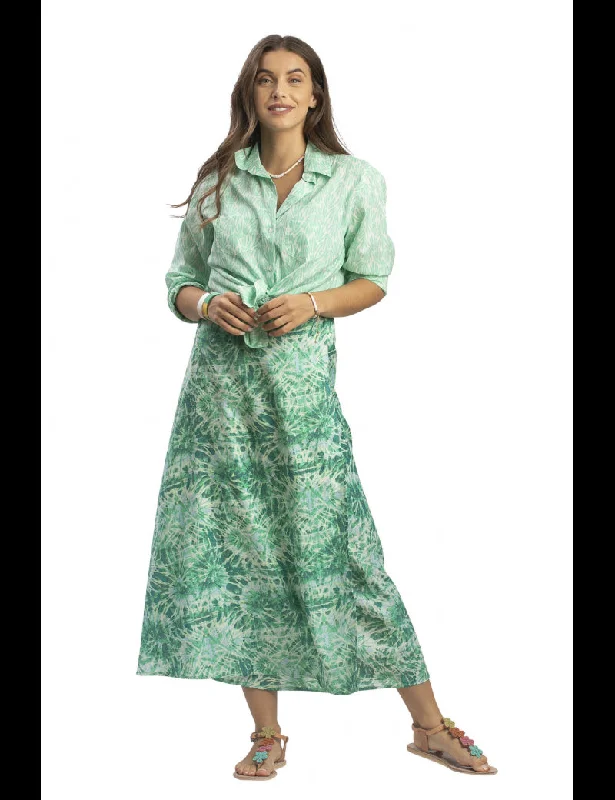 Women's Relaxed Outfit Aloe Aqua Long Slv Shirt