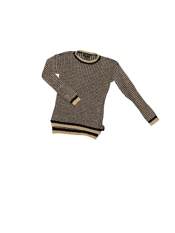 Sweater By Love In Black & Tan, Size: L