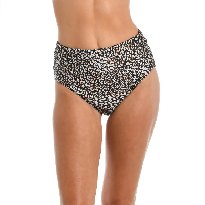 Women's Trendy Attire Wild Instincts High Waist Bikini Bottom In Brown