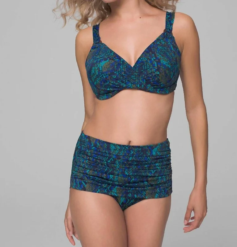 Women's Clothes And Apparel Sets Basilisk Underwire Bikini Top In Blue Multi