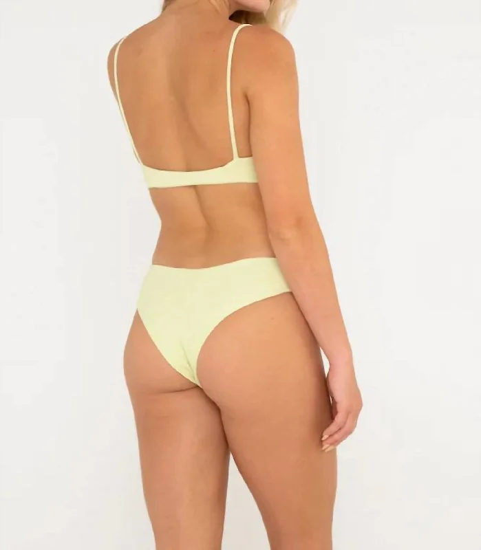 Sustainable Women's Clothes Lila Bottom Ribbed In Light Lime