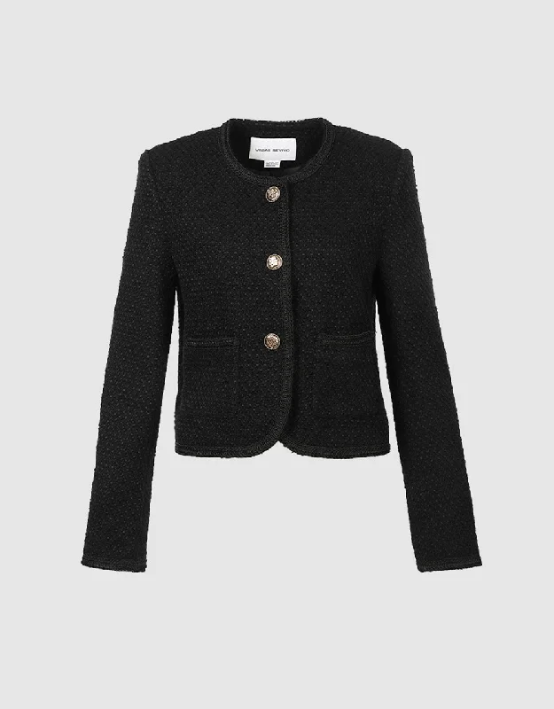 Don't Miss Out – Your Favorite Fashion Pieces On Sale Buttoned Tweed Jacket