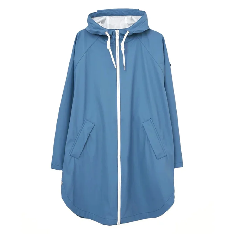 Women's Vintage Garments Sky Raincoat Bluestone