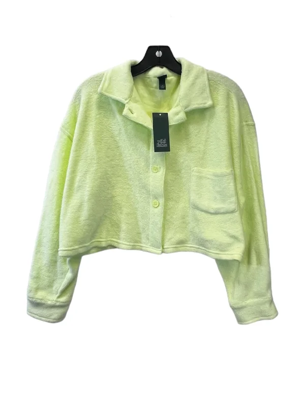 Women's Casual Outfit Green Jacket Fleece Wild Fable, Size Xs