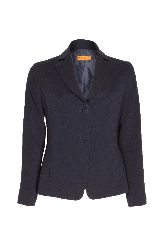 Women's Vacation Garments High Revere Collar Jacket - Dark Navy 8621