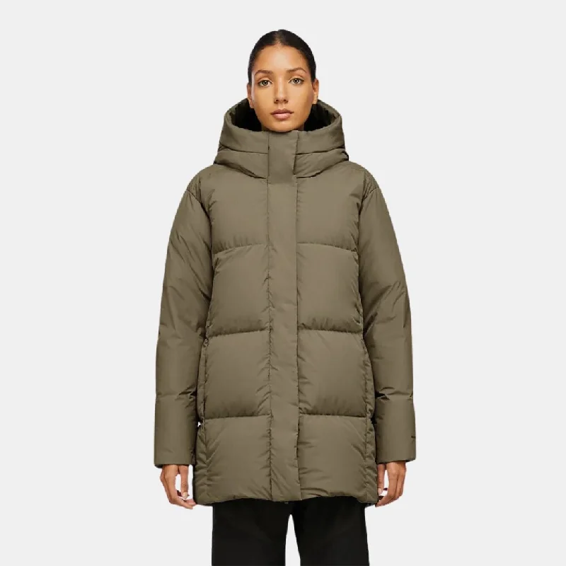 Sustainable Women's Clothing June Puffer Down Jacket (Taupe)