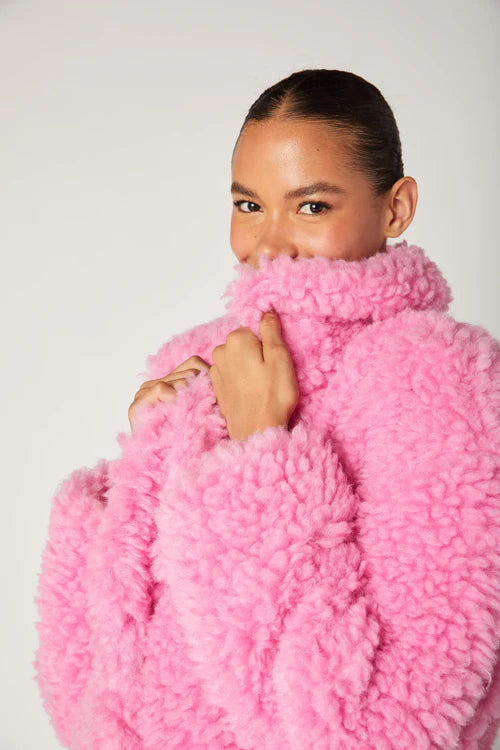 Affordable Women's Clothing Candy Sherpa Jacket