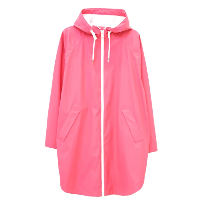 Elegant Women's Evening Garments Sky Raincoat Hot Pink