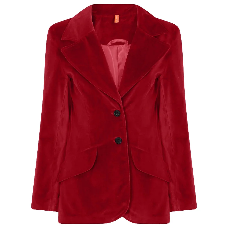 Women's Fashion Clothes Susan Velvet Jacket Red