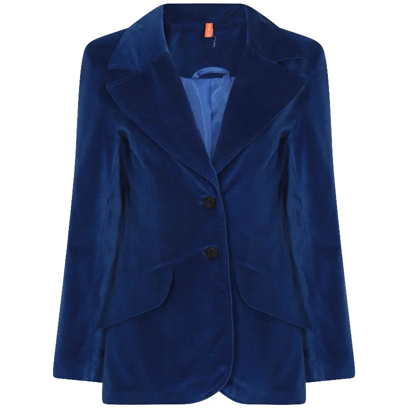 Women's Elegant Clothes Susan Velvet Jacket Blue