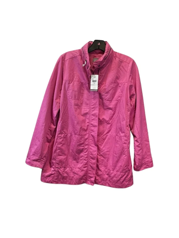 Comfortable Women's Clothing Pink Jacket Windbreaker J. Jill, Size Xs