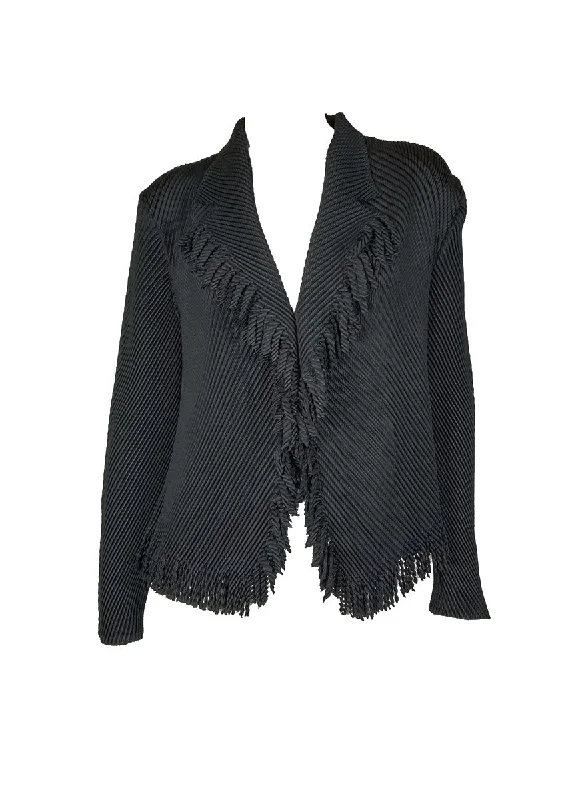 Best-Selling Fashion At Unbeatable Sale Prices N240004 Long-Sleeve Pleated Tassel Jacket *Black