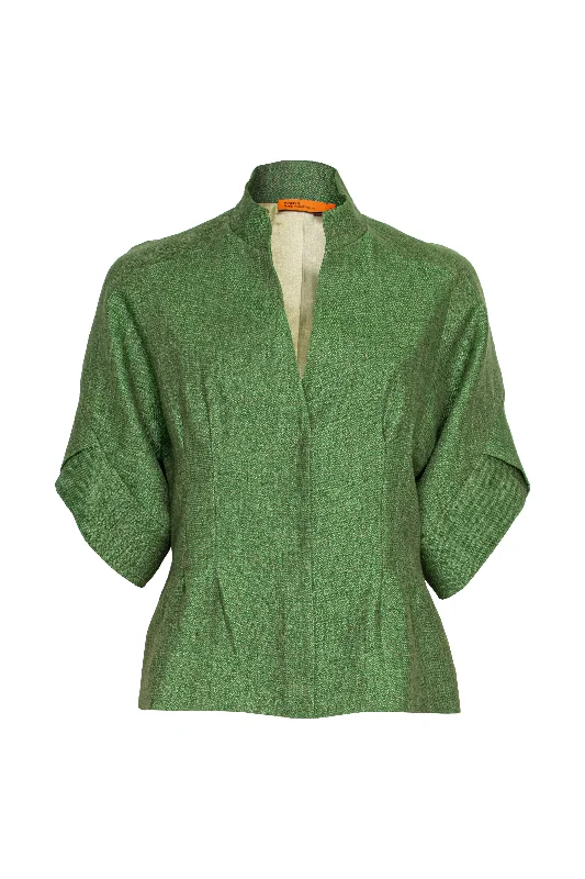 Women's High-Fashion Clothes Tulip Sleeve Jacket - Grass Linen 9718