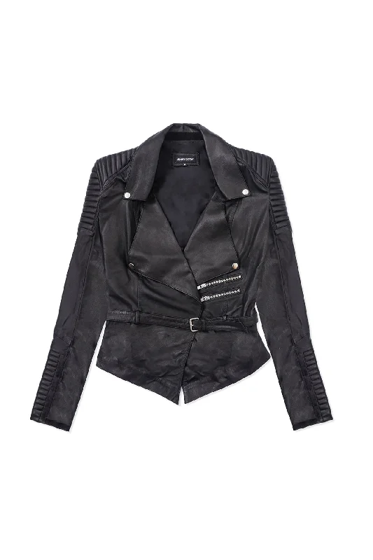 Women's Professional Outfit DRAPED MOTORCYCLE JACKET