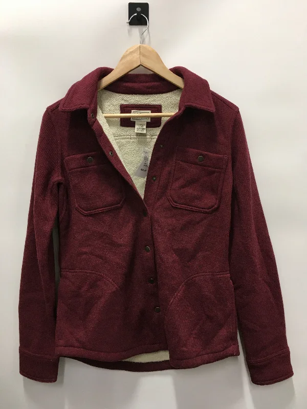 Women's Clothing With Trendy Designs Red Jacket Fleece L.l. Bean, Size Xs