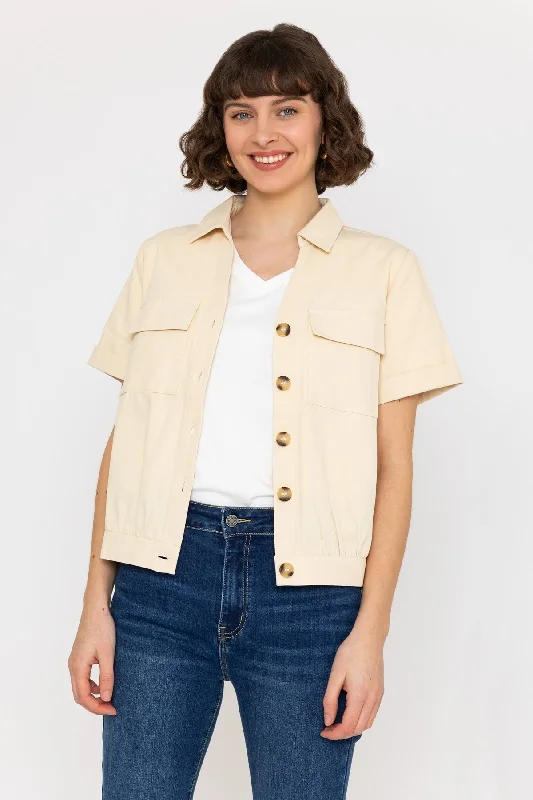 Exclusive Clothing Discounts – Upgrade Your Wardrobe For Less Crop Short Jacket in Ecru