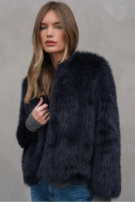 Casual Clothes For Women Midnight Fur Jacket