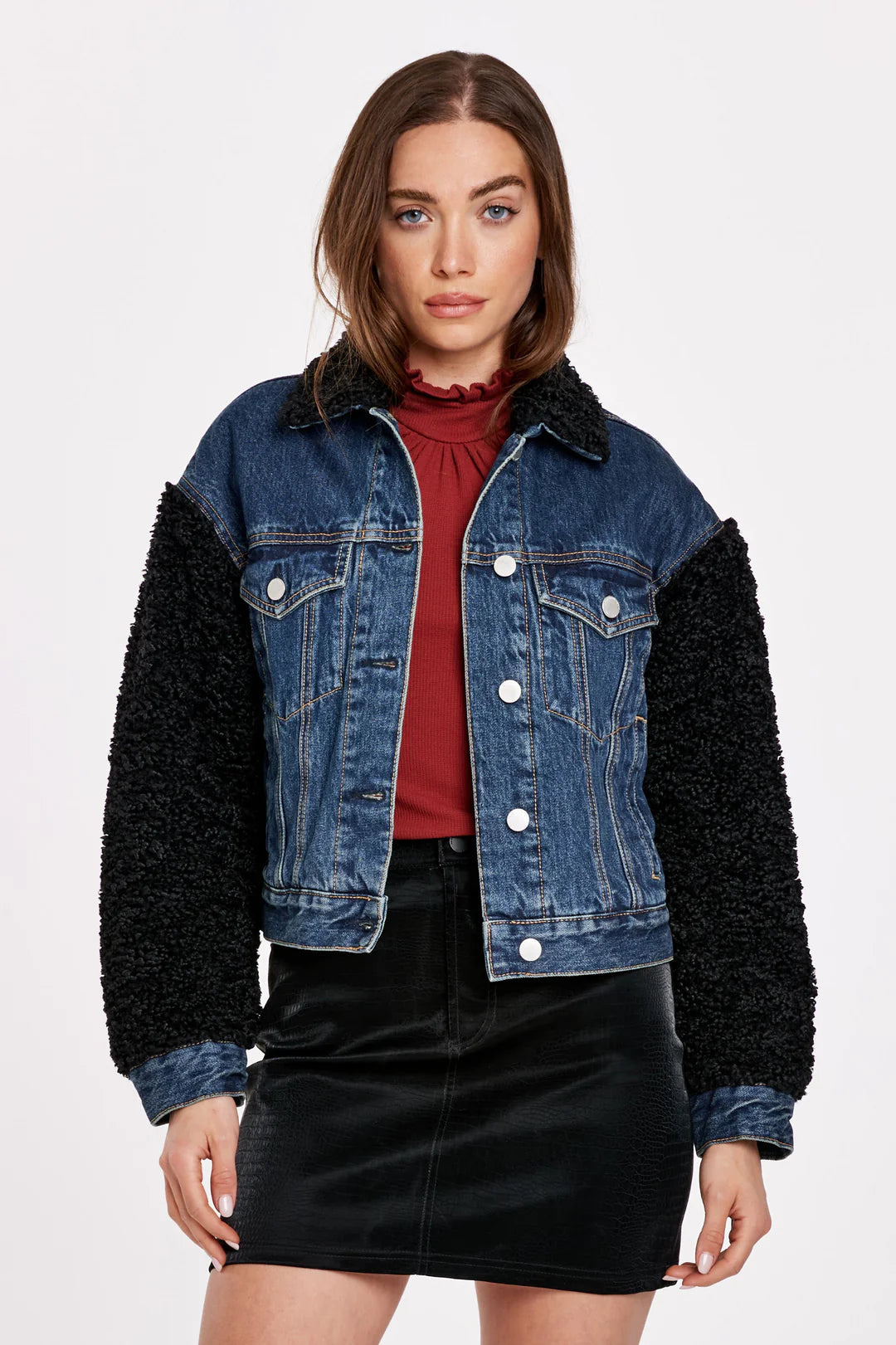 Women's Formal Event Outfit Kai Sherpa Denim Jacket