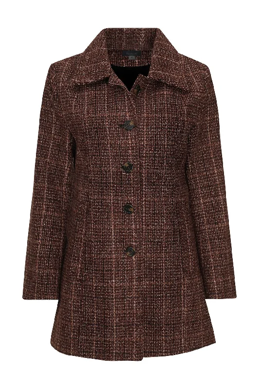 Women's Trendy Clothes Fully lined Short Coat | BERRY CHECK | 8013ZR