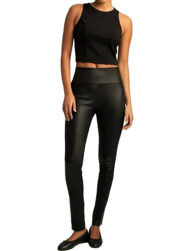 Women's Holiday Clothing Ankle Legging Pants In Black