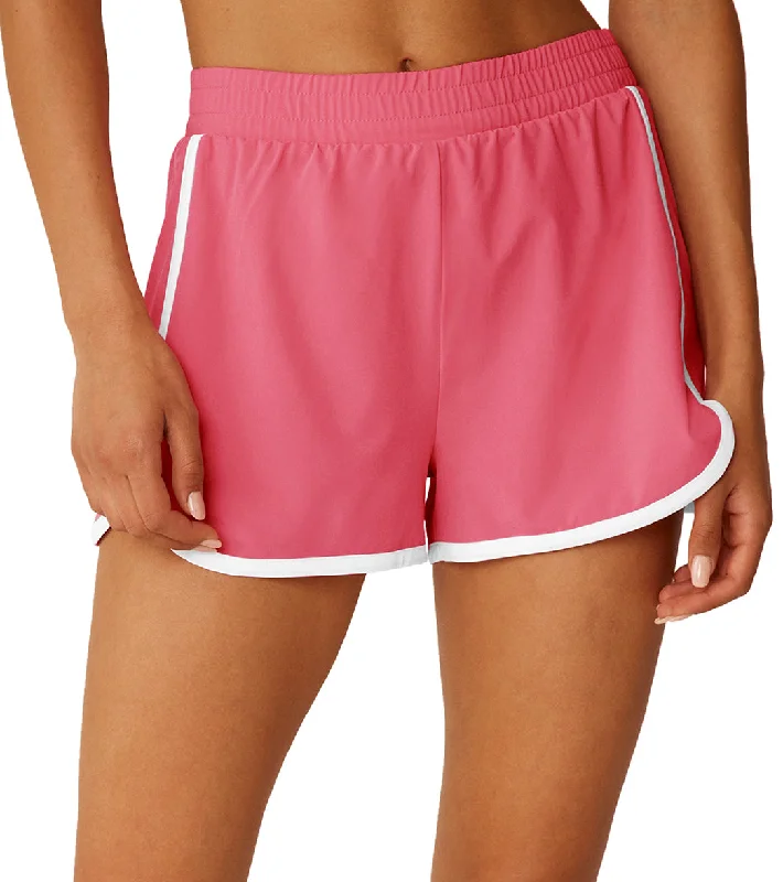 Plus-Size Women's Garments Beyond Yoga Go Retro Short Pink Horizon/True White