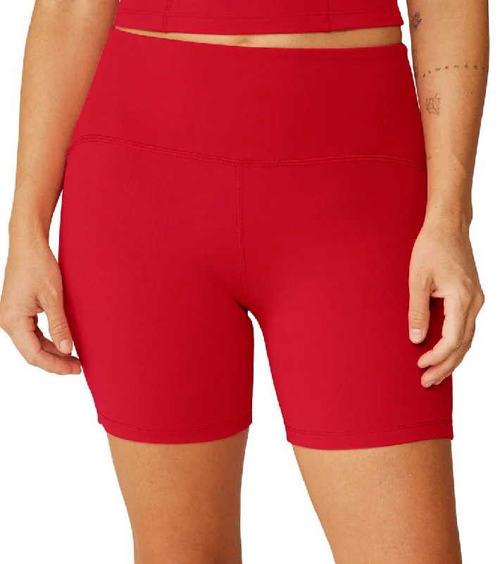 Women's Vintage-Inspired Outfit Beyond Yoga Powerbeyond Strive Biker Short Retro Red