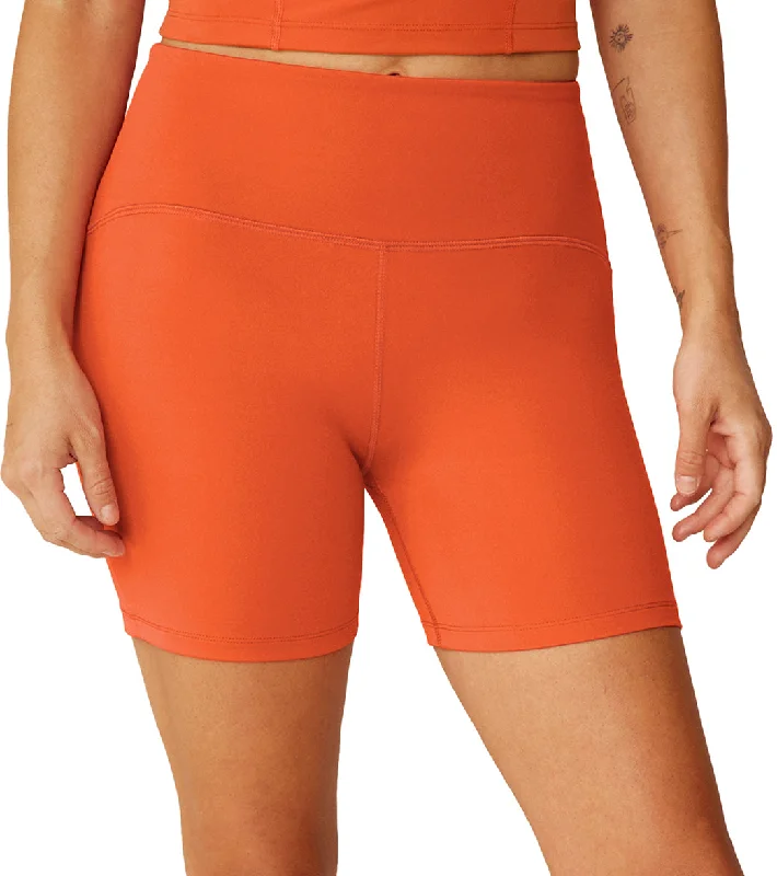 Women's Trendy Casual Outfit Beyond Yoga Powerbeyond Strive Biker Short Sunset Orange